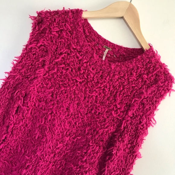 Free People September Song Shaggy Sweater S - Picture 4 of 5